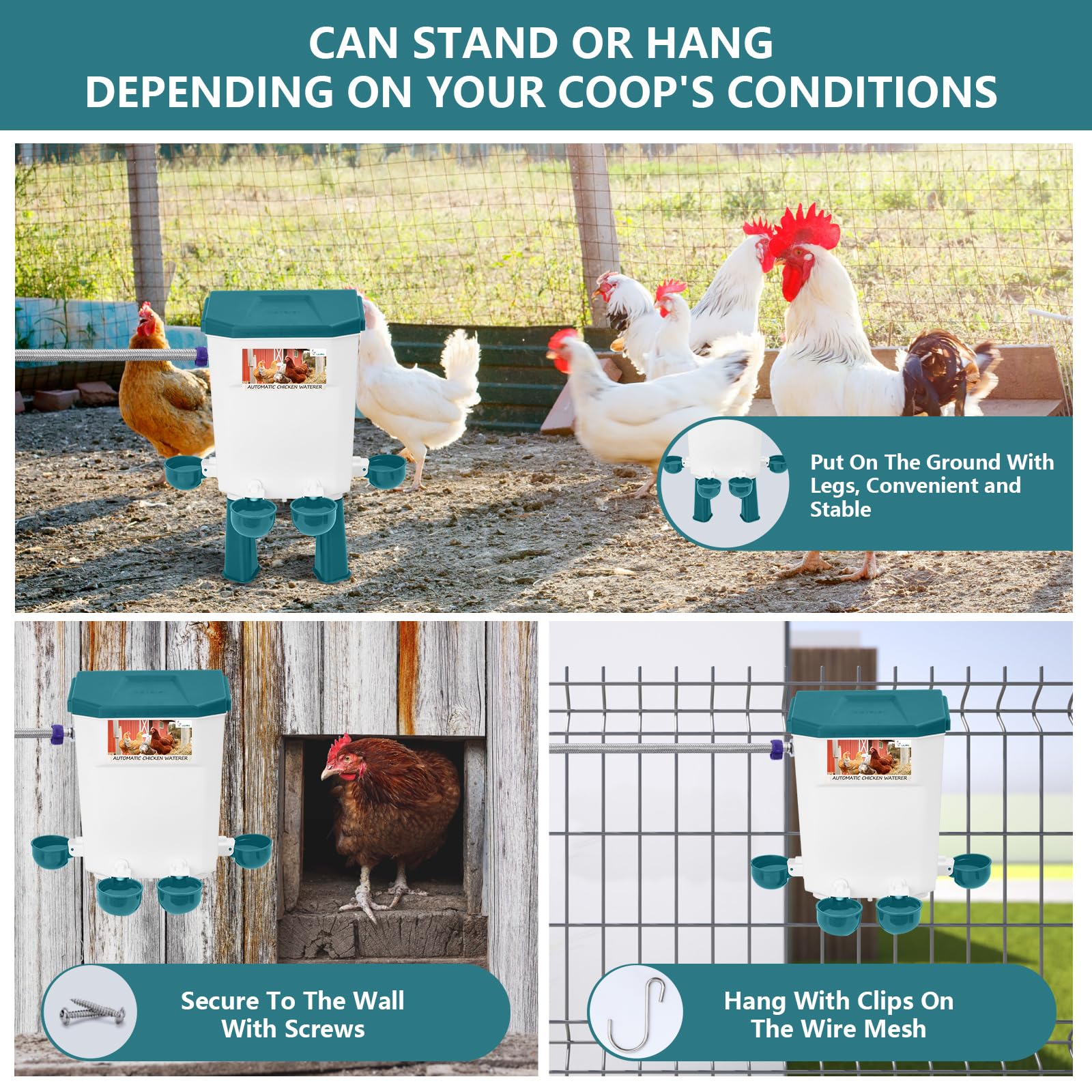 Lilyang waterer held in hand for size comparison showing compact, space-saving design