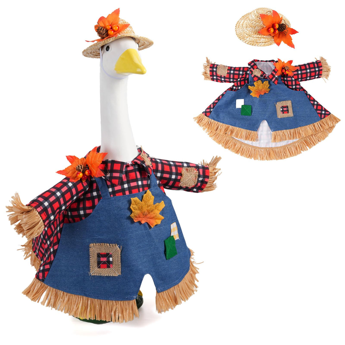 linastu front view showing outfit on goose gives instant fall curb appeal