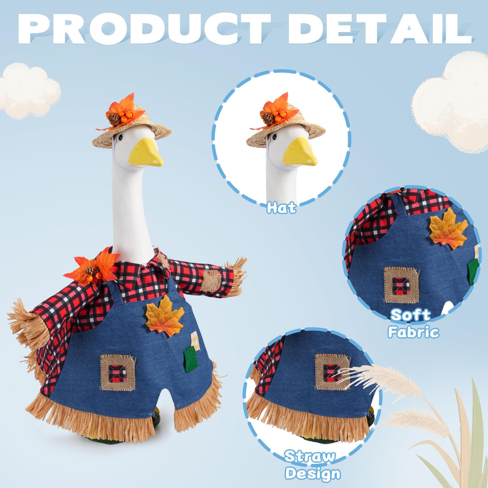 linastu side profile fit on cement goose ensures stable seasonal display