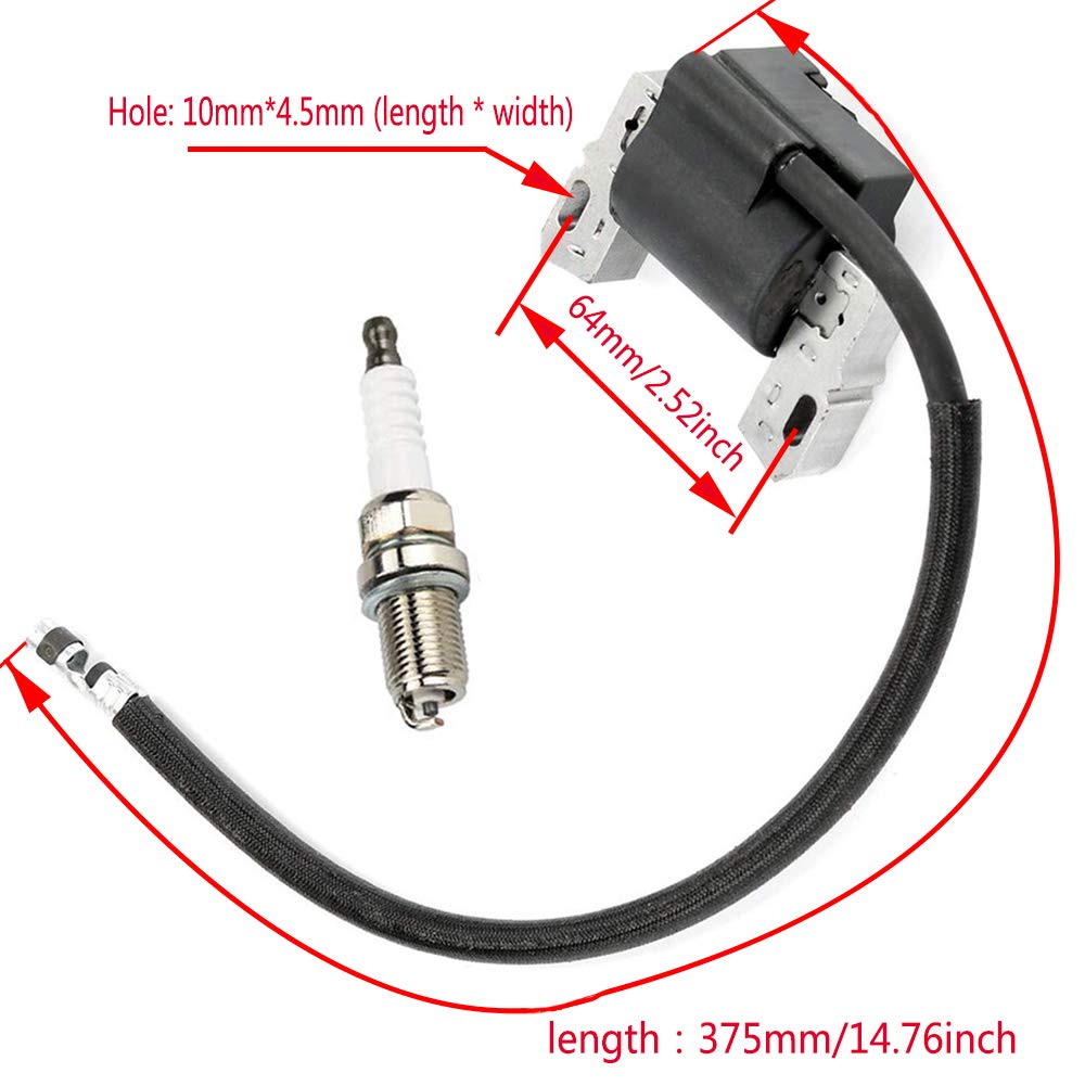 LIYYOO ignition coil installed on small engine demonstrating proper fit and improved starting
