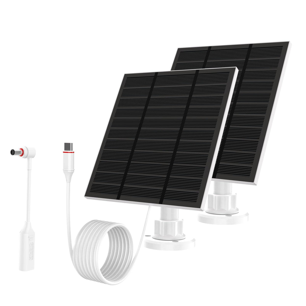 LMDTYN solar panel front view showing durable cells and weatherproof frame, prolonging Ring runtime