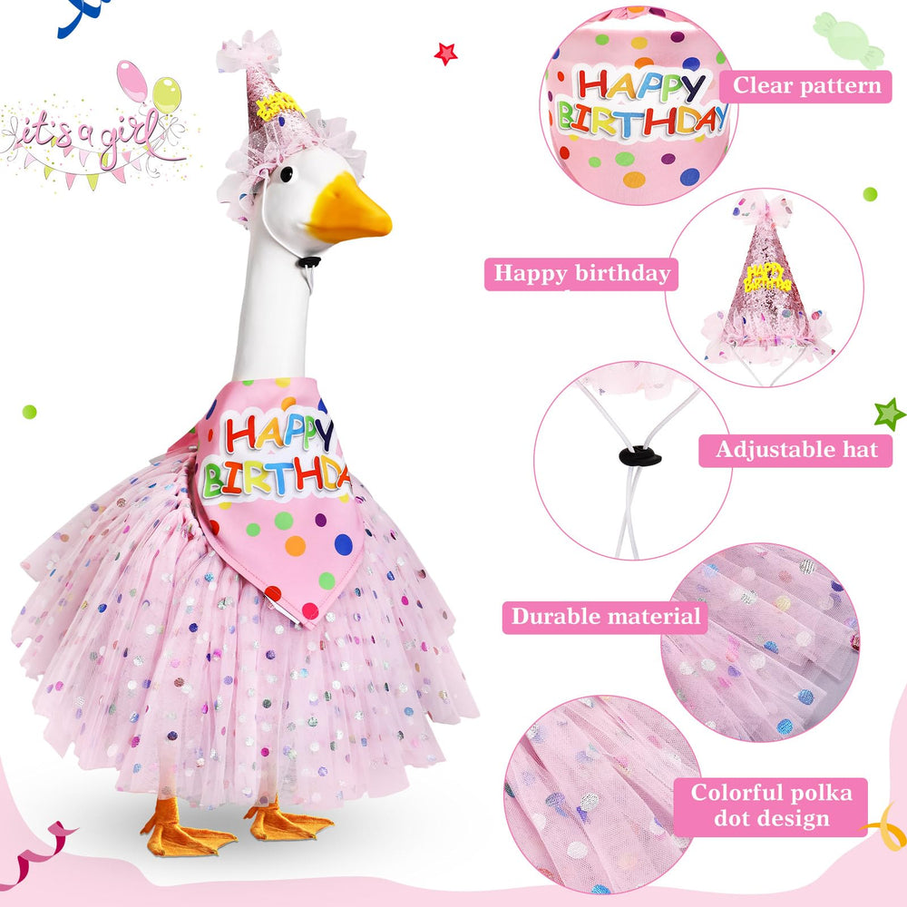 Locmeo happy birthday hat detail showing bright print and easy-on design