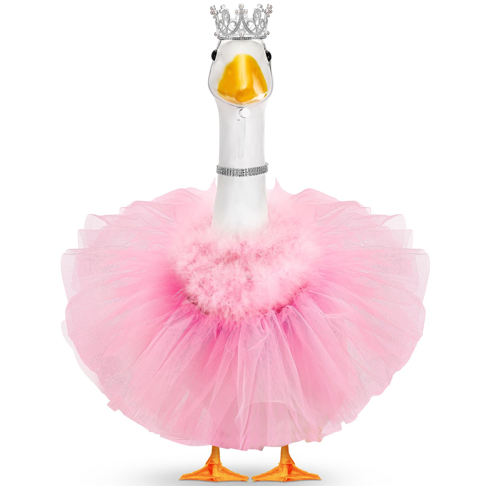 Locmeo goose front view styled as princess highlights visual charm