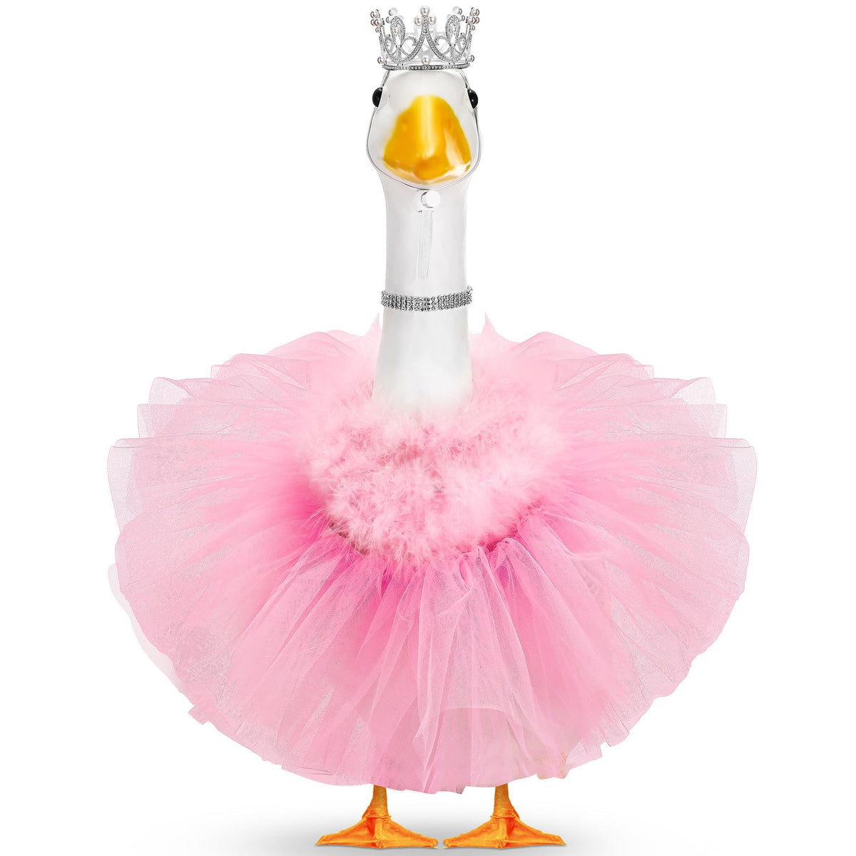 Locmeo goose front view styled as princess highlights visual charm
