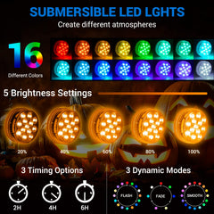 LOFTEK close-up of 13 LED array delivering brighter underwater illumination