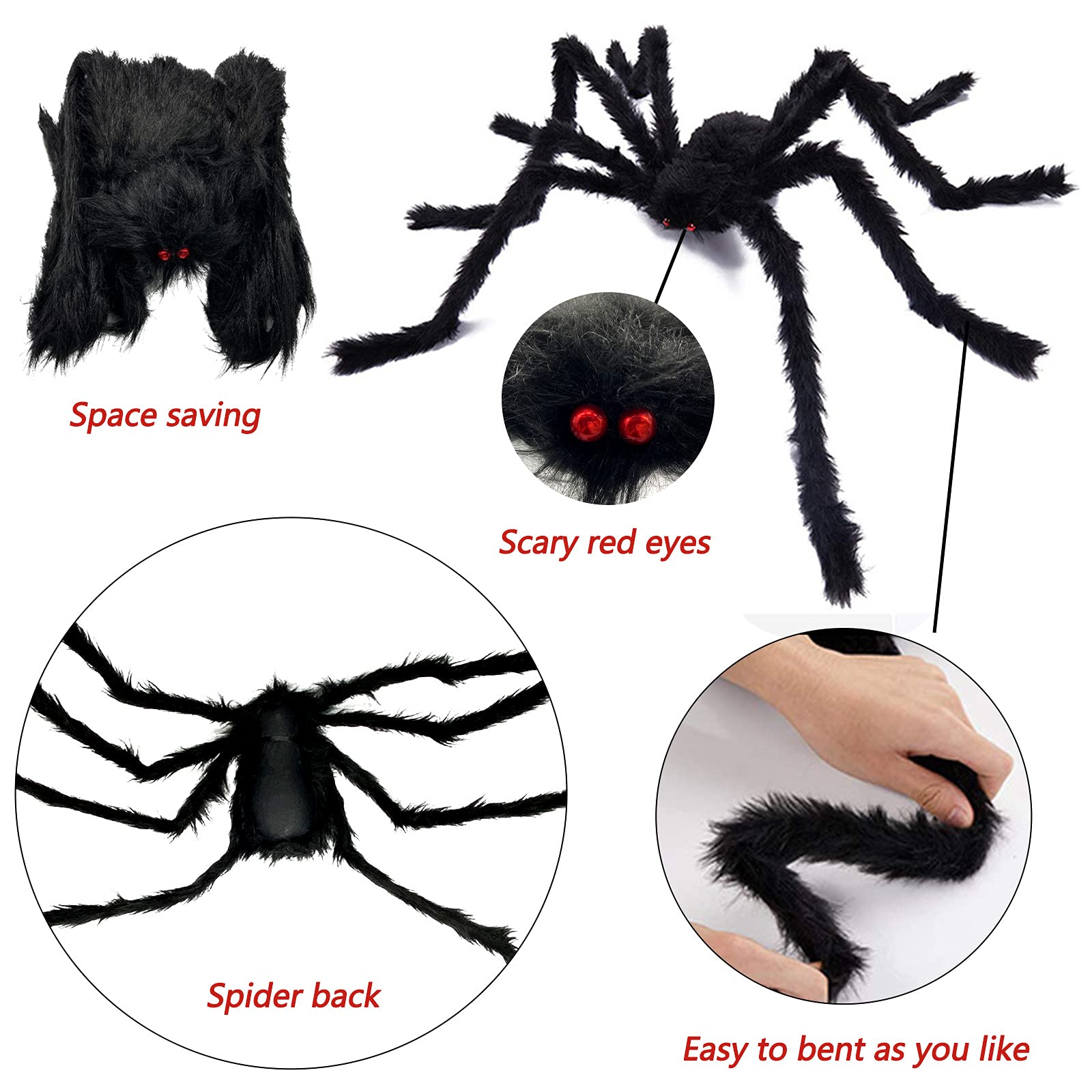 Lovinland 100 small spiders pack layout for easy placement and surprise accents