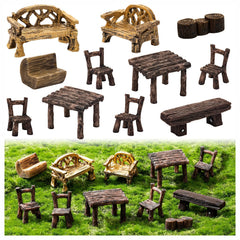 LSGYPAQ front view of 11-piece set showing charming miniature table and chairs benefit realistic staging