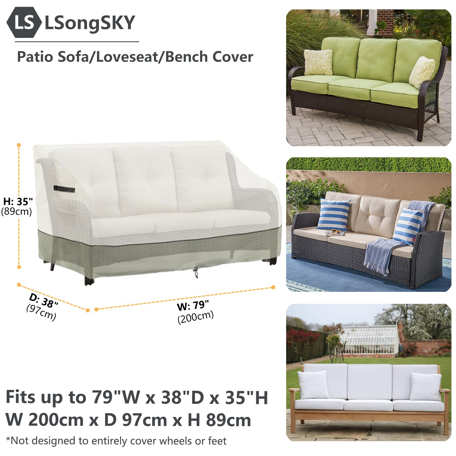 LSongSKY waterproof beading on cover repelling water for weather protection