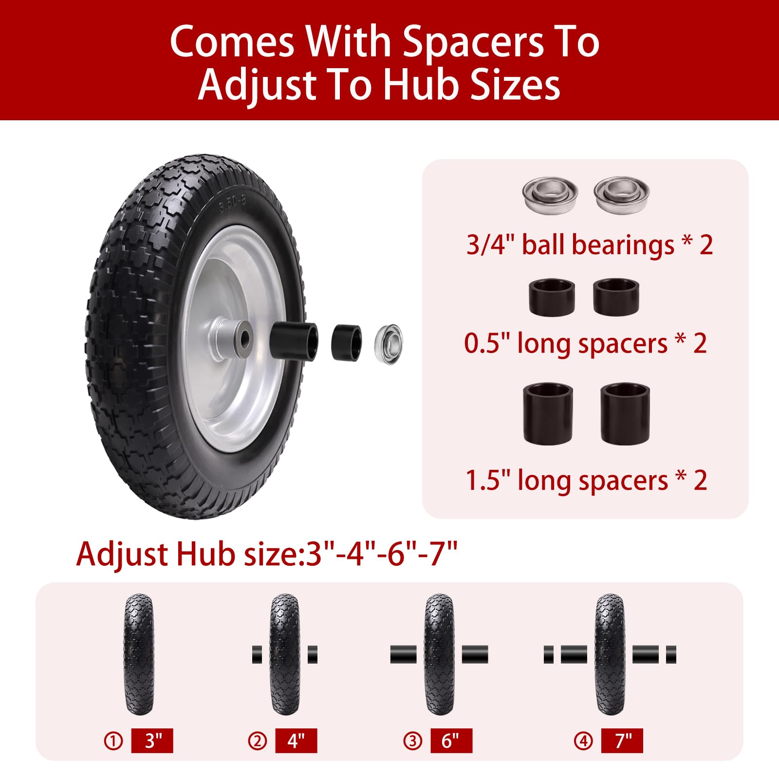 LTNICER tread and sidewall texture showing PU foam construction for puncture resistance benefit