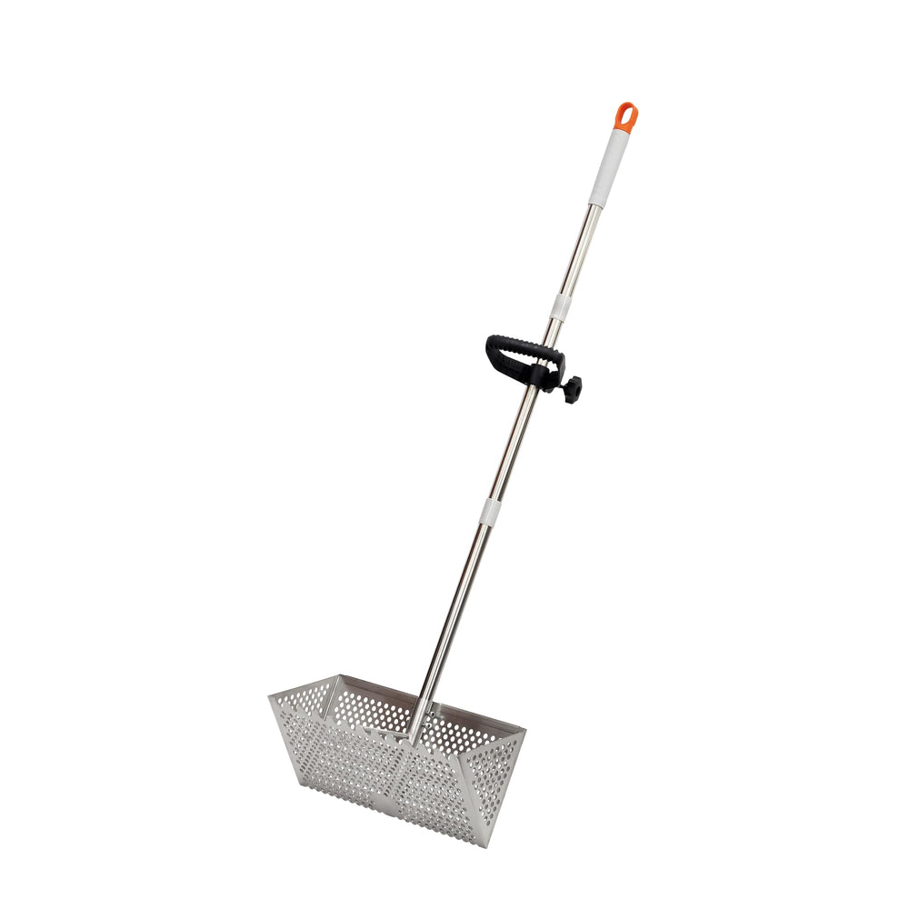 LTSEAME front view of full sand rake showing wide screen and frame benefit