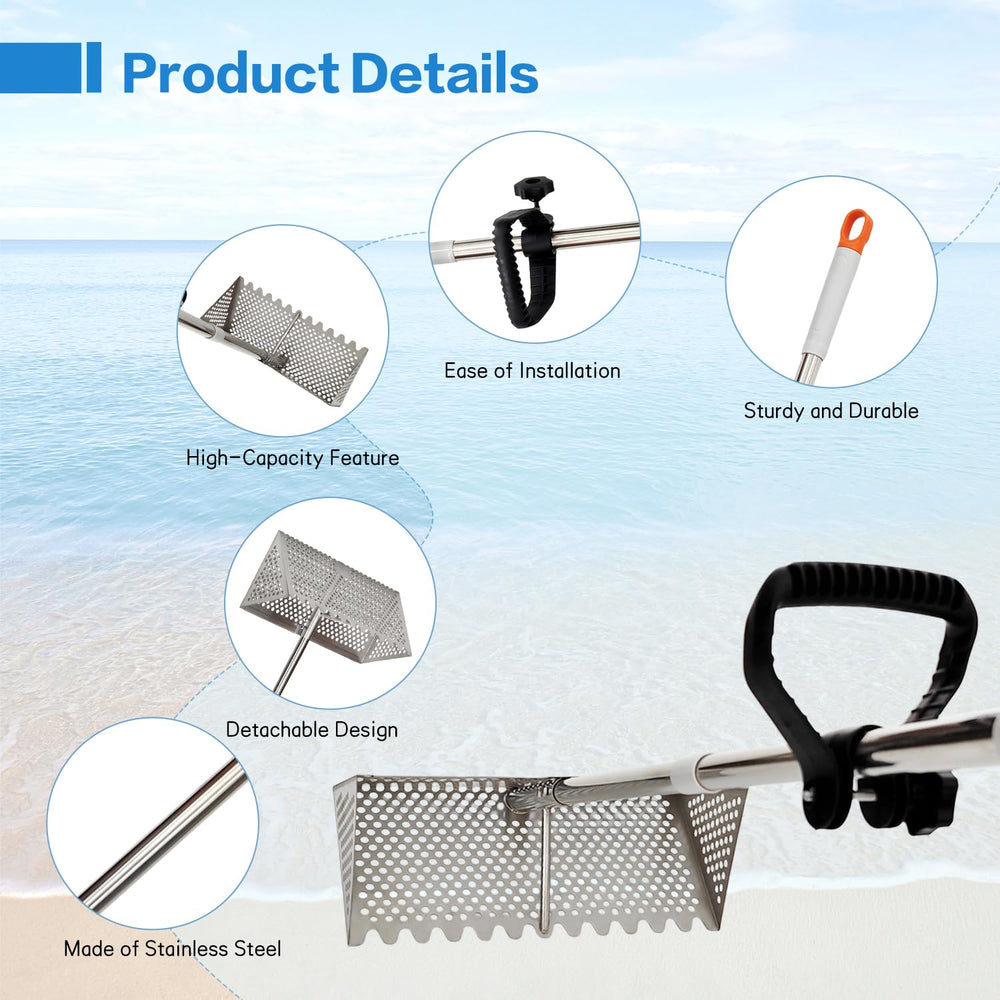 LTSEAME detached three handle sections for compact carry and easy transport