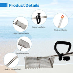 LTSEAME detached three handle sections for compact carry and easy transport