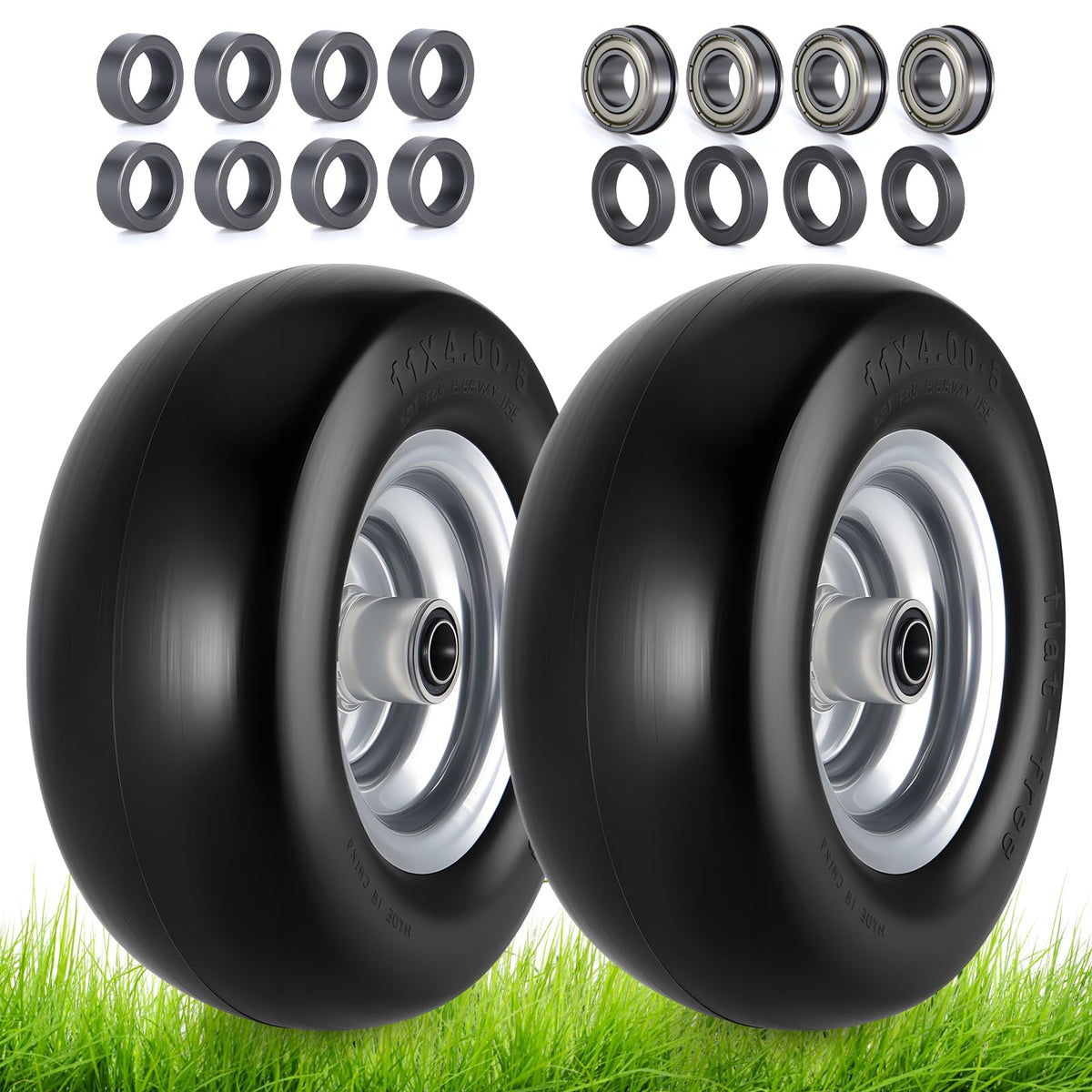 Lucky Seven front view wheel assembly showing full replacement and durability
