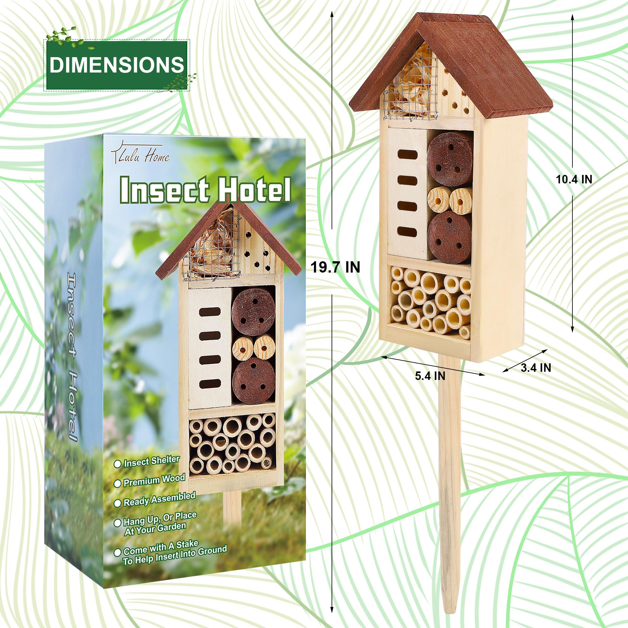Lulu Home bamboo tube close-up demonstrating nesting-ready tunnels for bees
