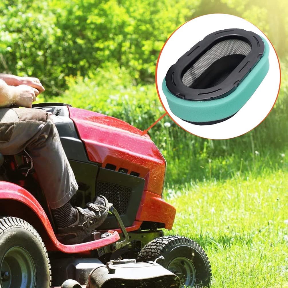 Lushview air filter installed in engine showing correct fit and improved engine protection