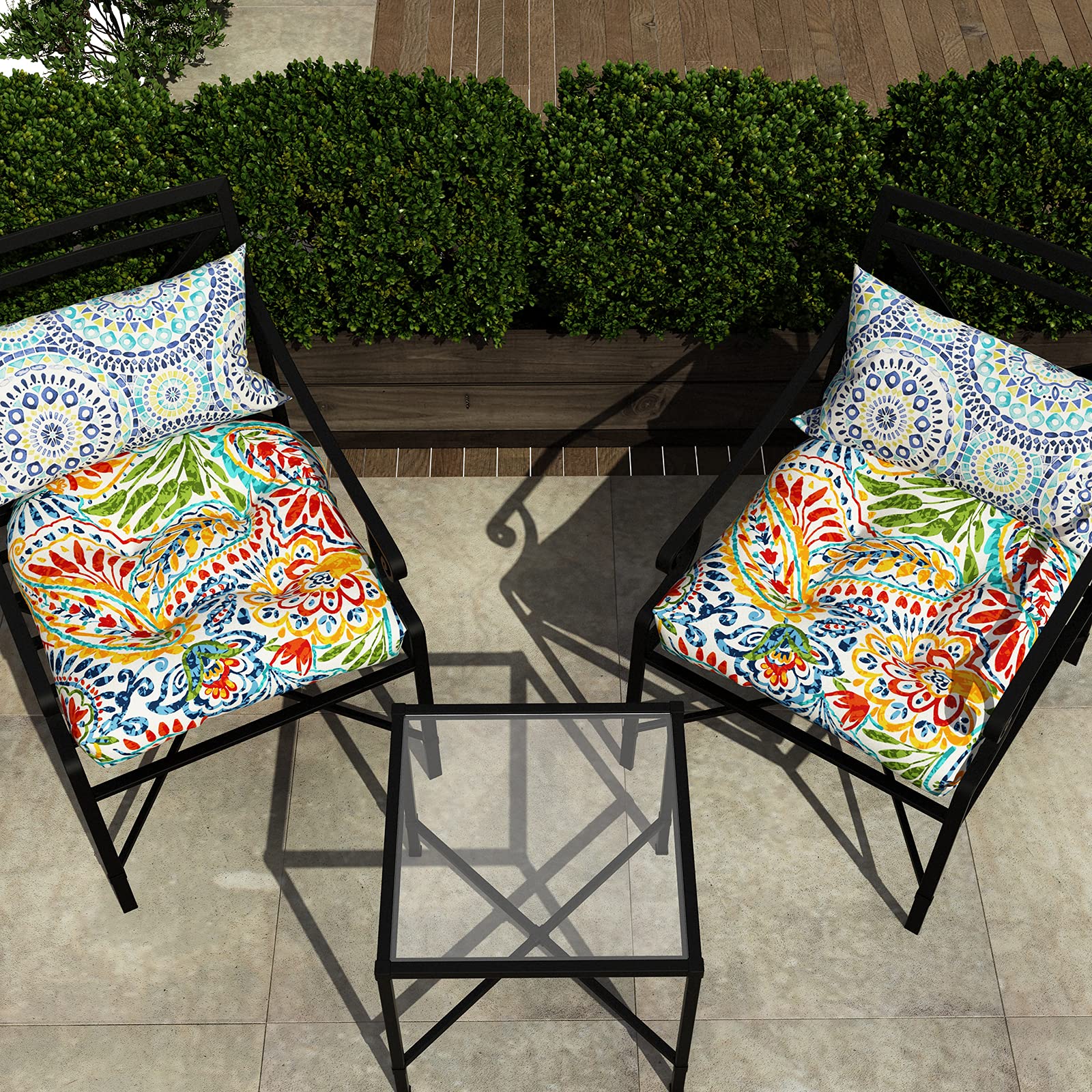 LVTXIII lifestyle patio scene showing comfortable seating and decorative appeal