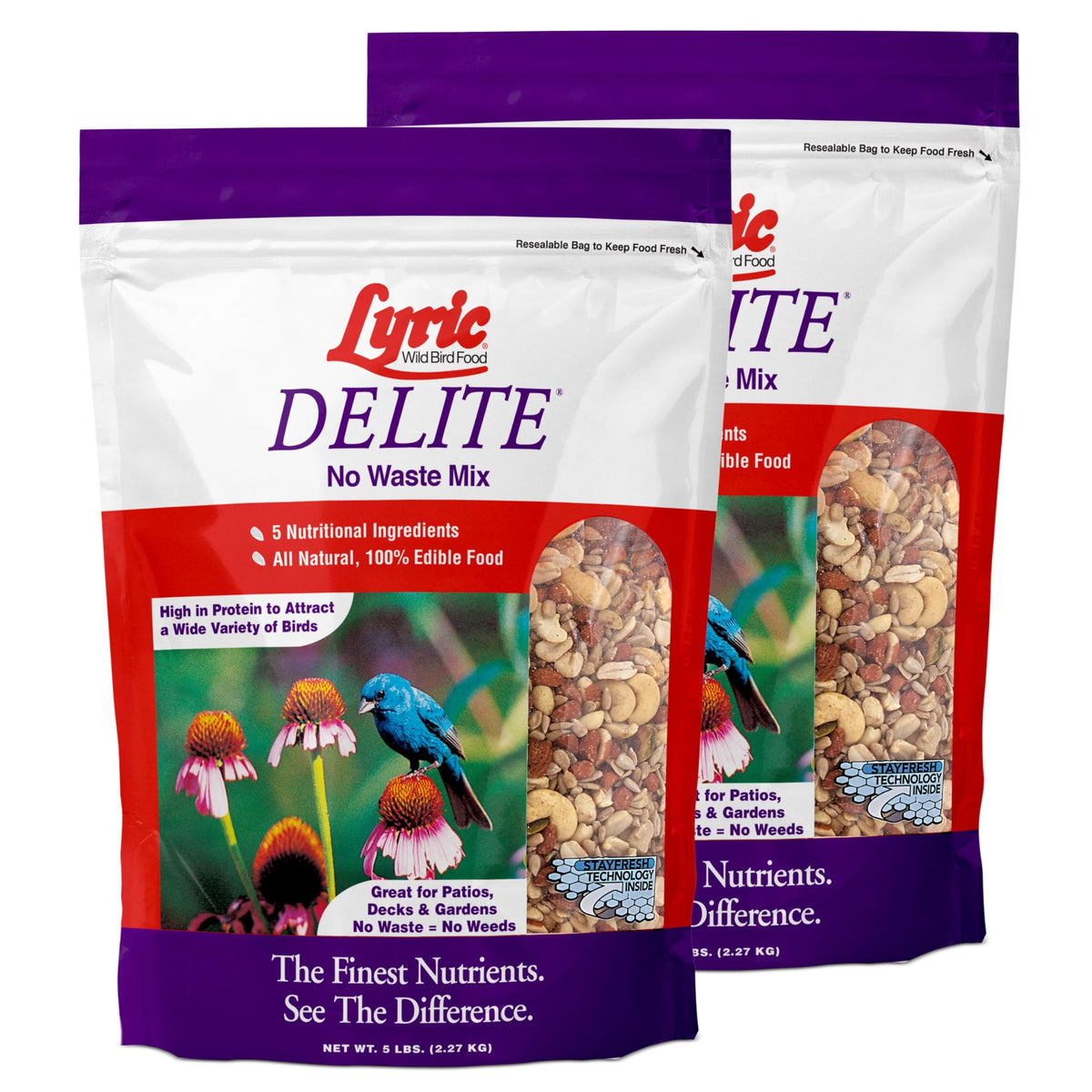 Lyric Delite front packaging showing product benefits and weight