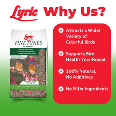 Lyric scoop lifting a mix portion demonstrating seed variety and easy filling benefit