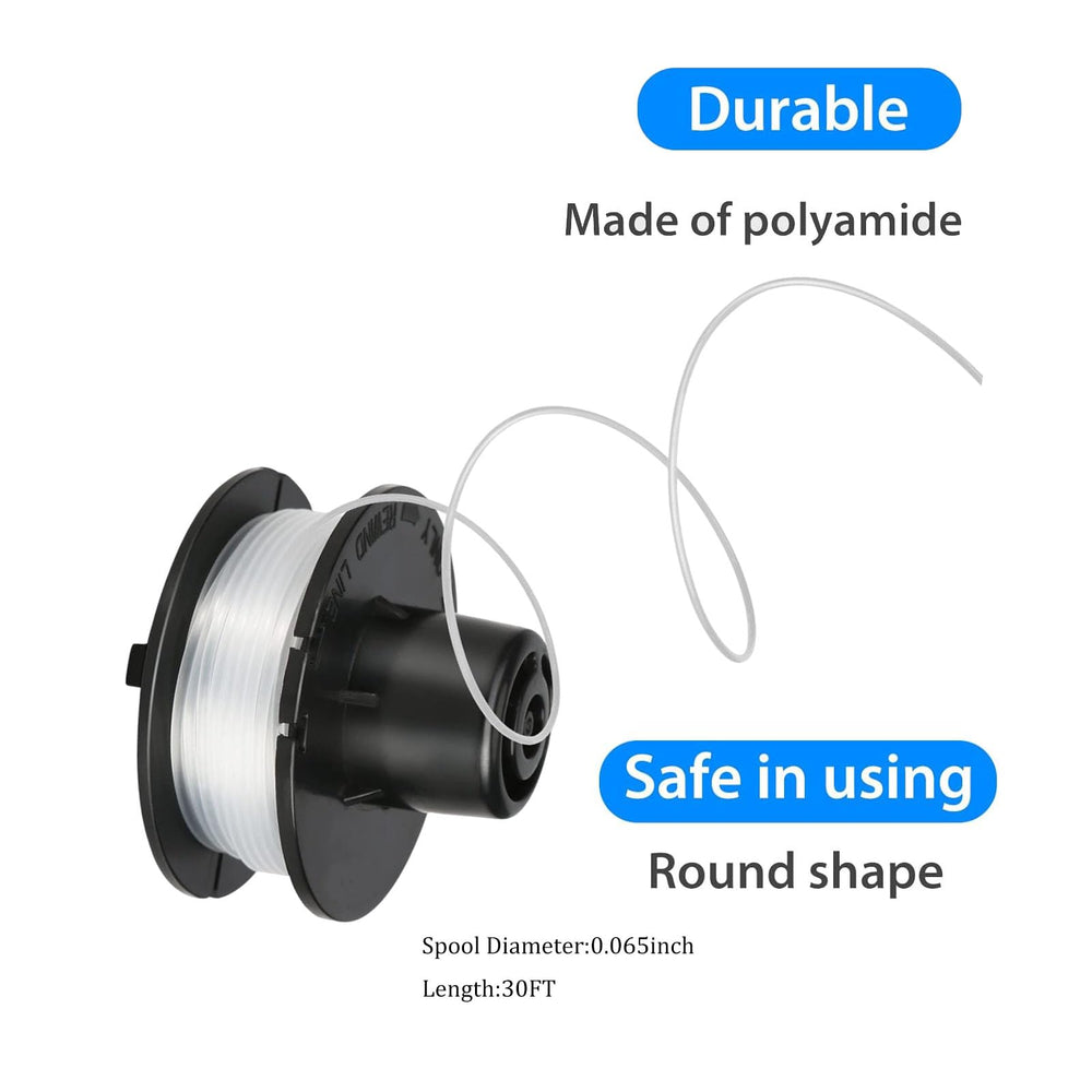 Lyshujli spool installed on Toro trimmer head, restores trimming efficiency