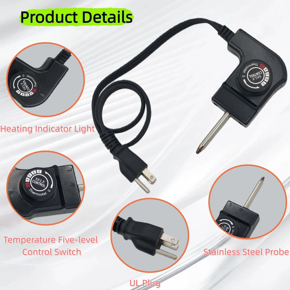 LZXQYMX heavy-duty 16AWG cord and standard plug demonstrating reliable power delivery