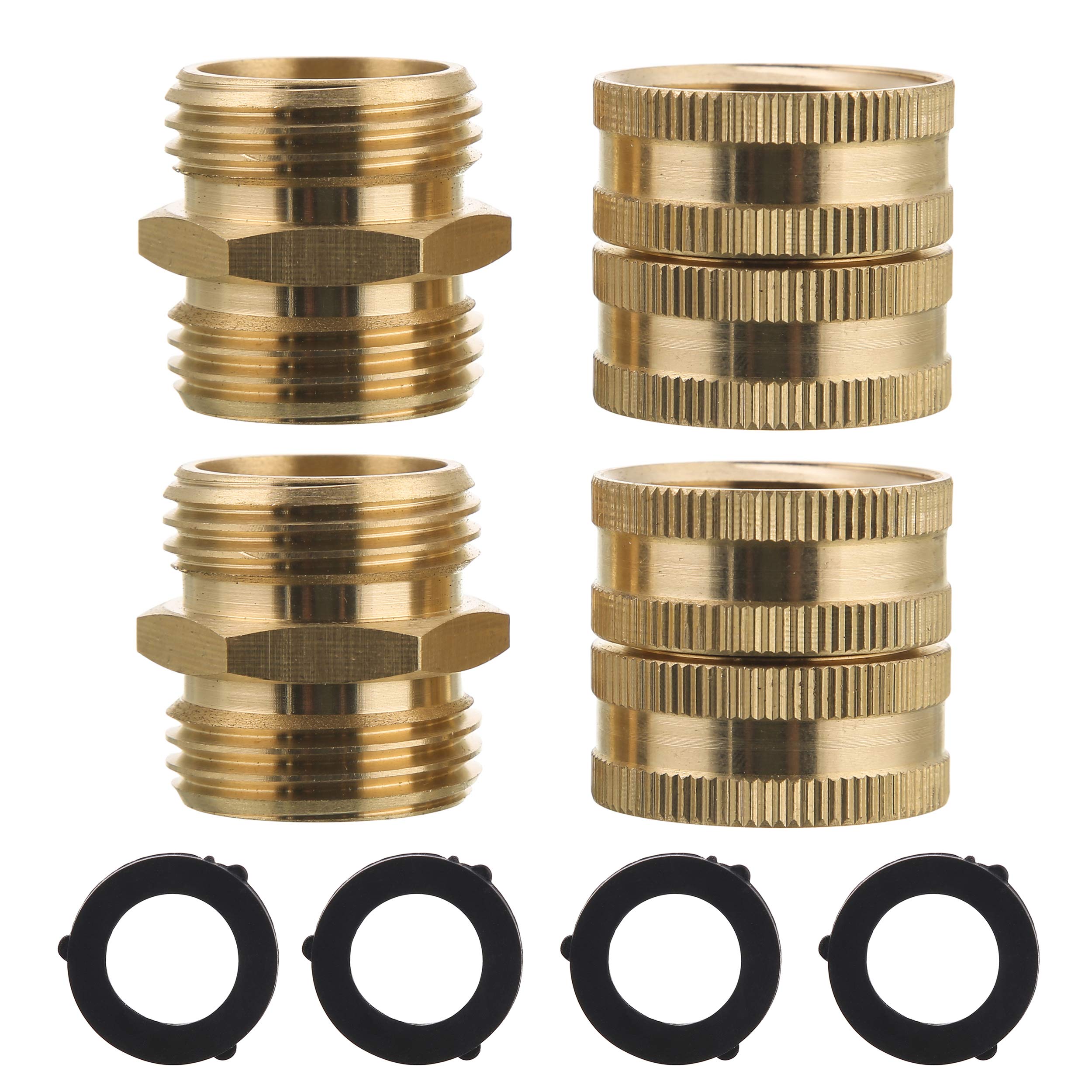 M MINGLE front view of brass adapter pack showing durable metal finish and pieces