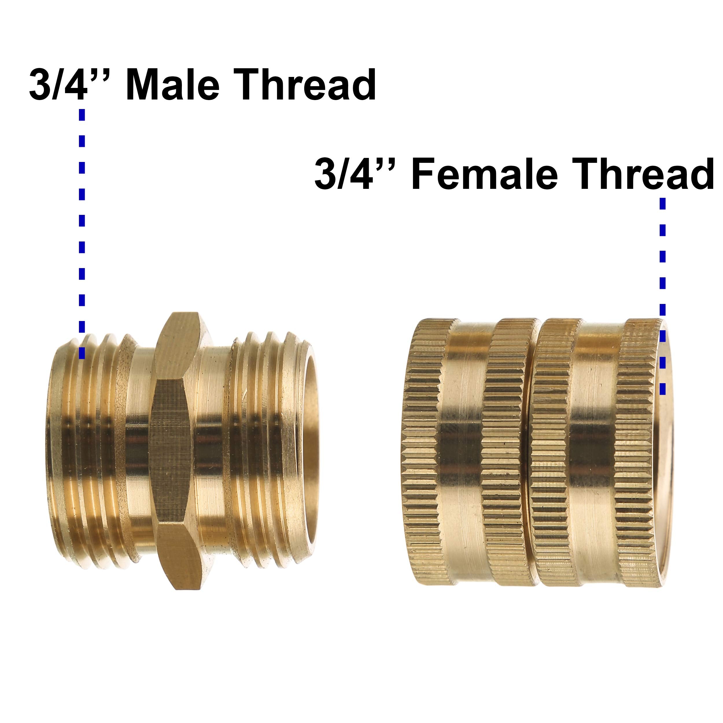 M MINGLE close-up of double-male threads showing precise machining for tight fit