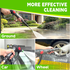 M MINGLE pressure washer gun and adjustable wand detail for comfortable handling