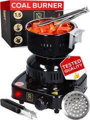 M. ROSENFELD front view of charcoal burner showing compact design and portability