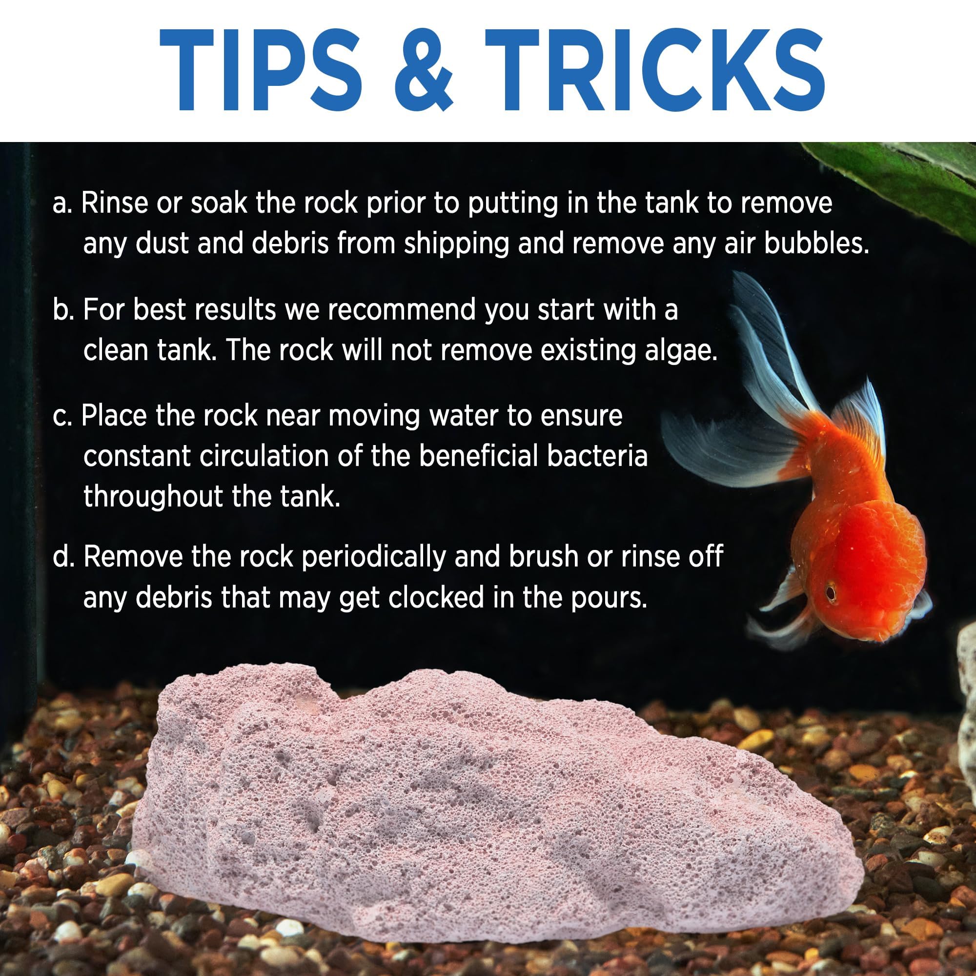 Magic Tank Rock box contents laid out showing pieces and dosing benefit