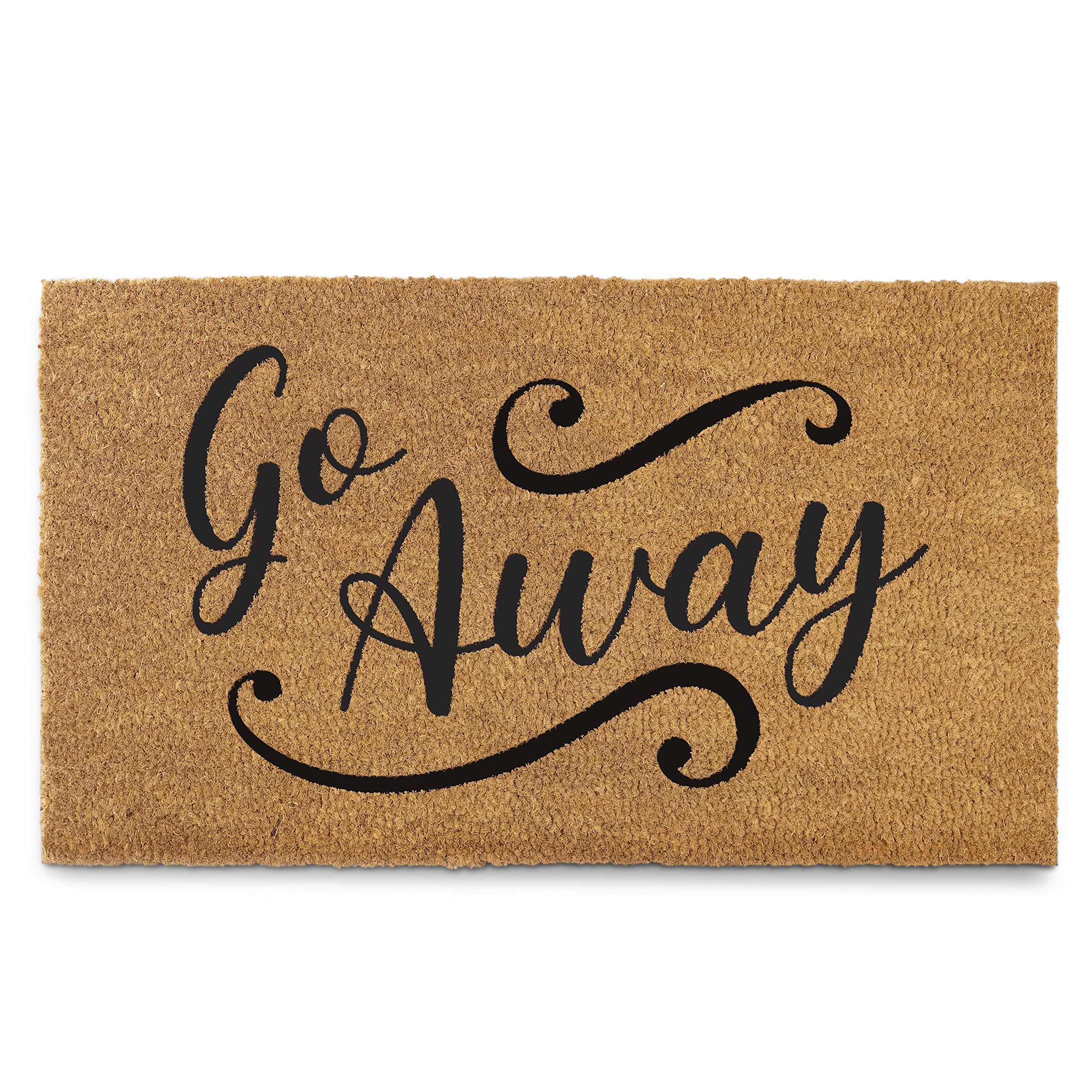 MAINEVENT front view of doormat showing bold message and curb appeal