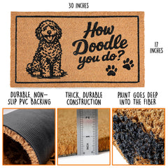 MAINEVENT close-up of Goldendoodle print showing vibrant, fade-resistant color