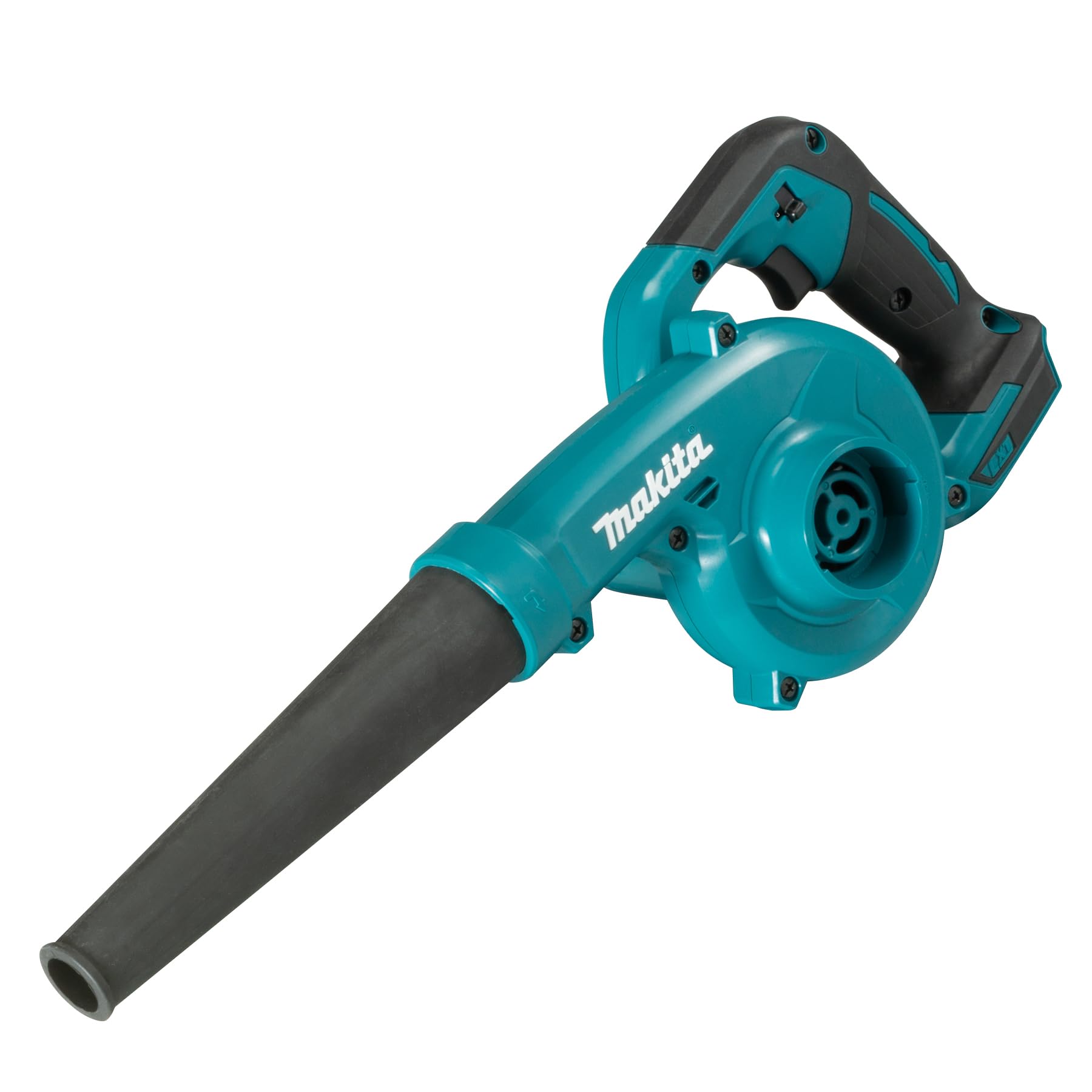 Makita DUB185Z front angle showing compact blower and portability benefit