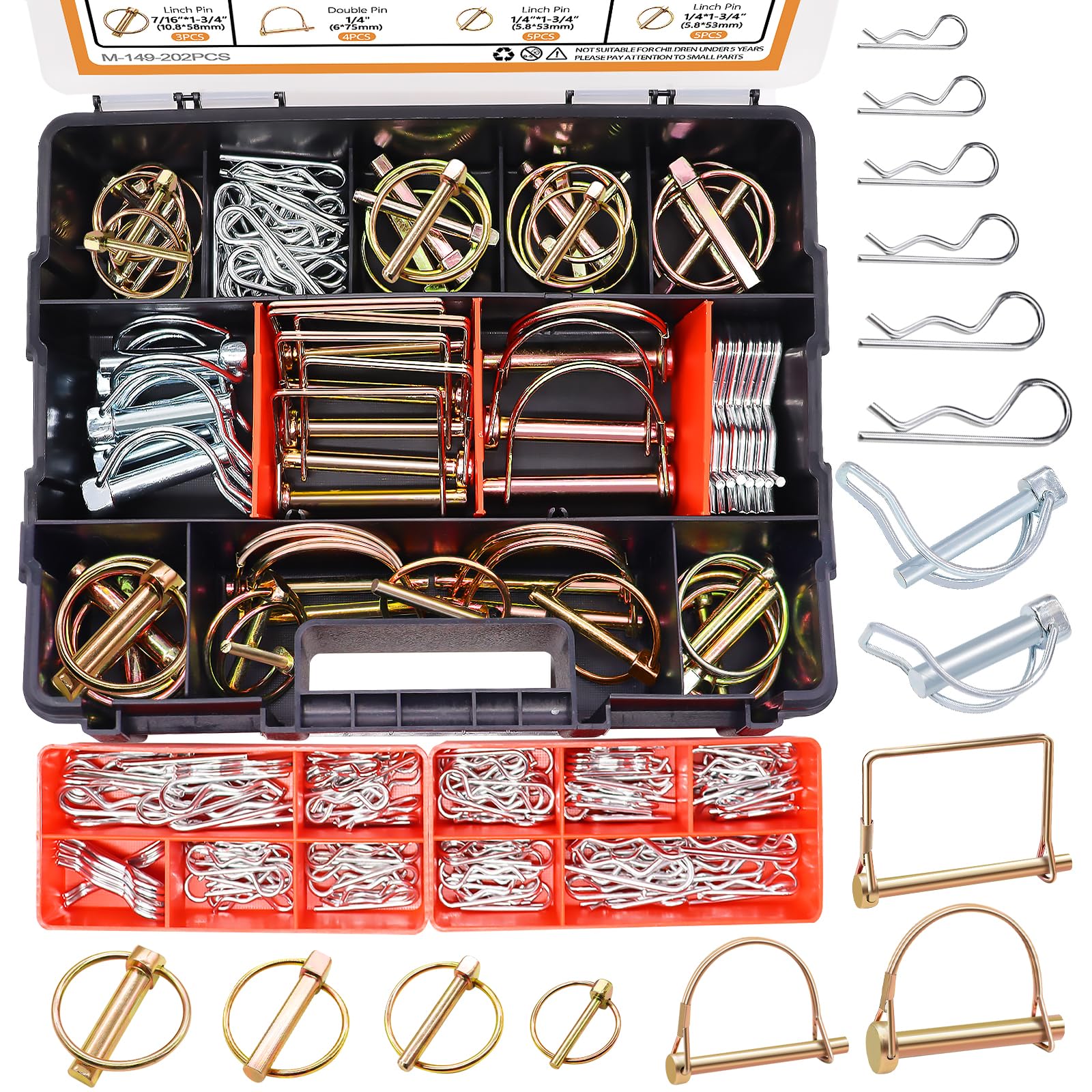 mankk front packaging showing full 202 piece kit and organization benefit