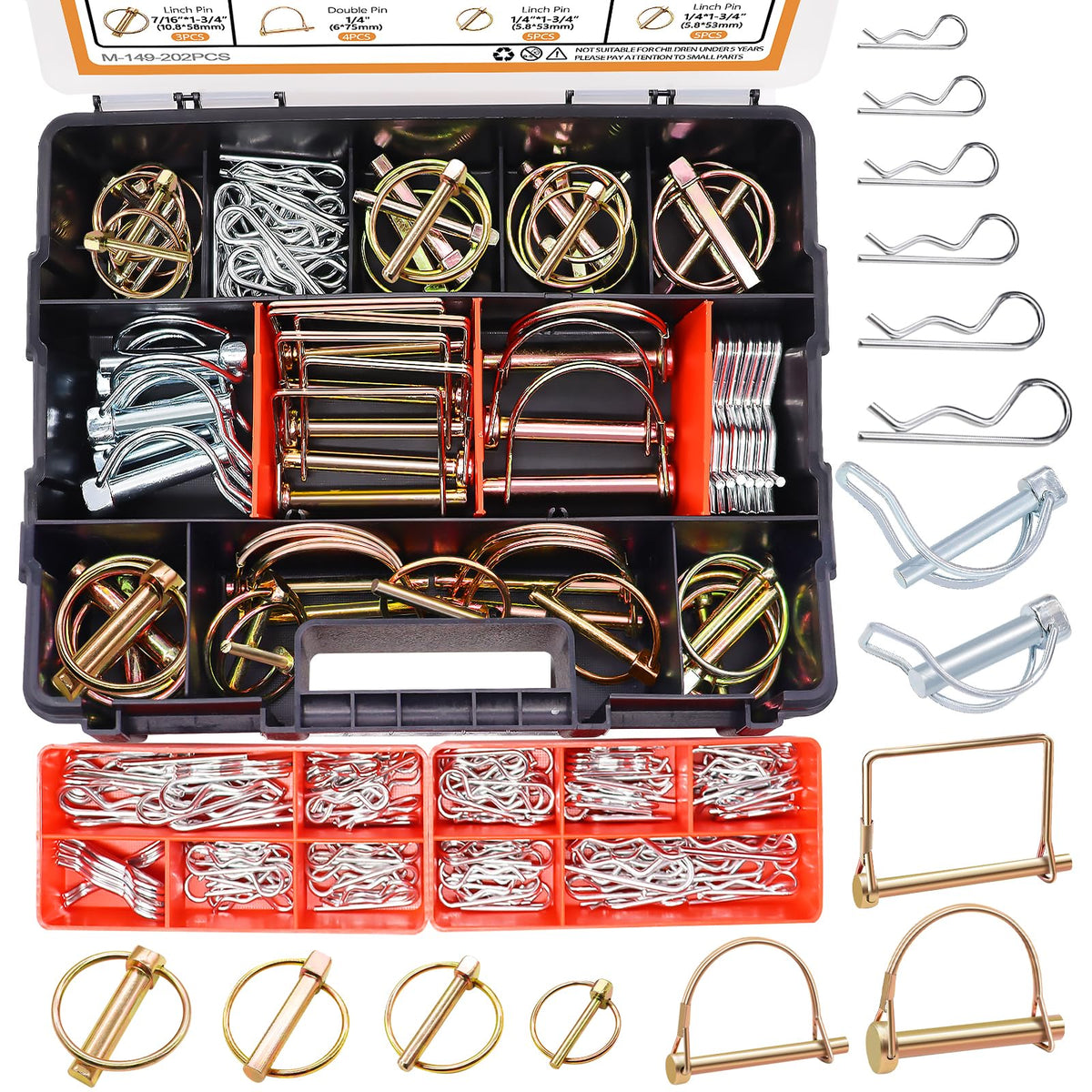 mankk front packaging showing full 202 piece kit and organization benefit