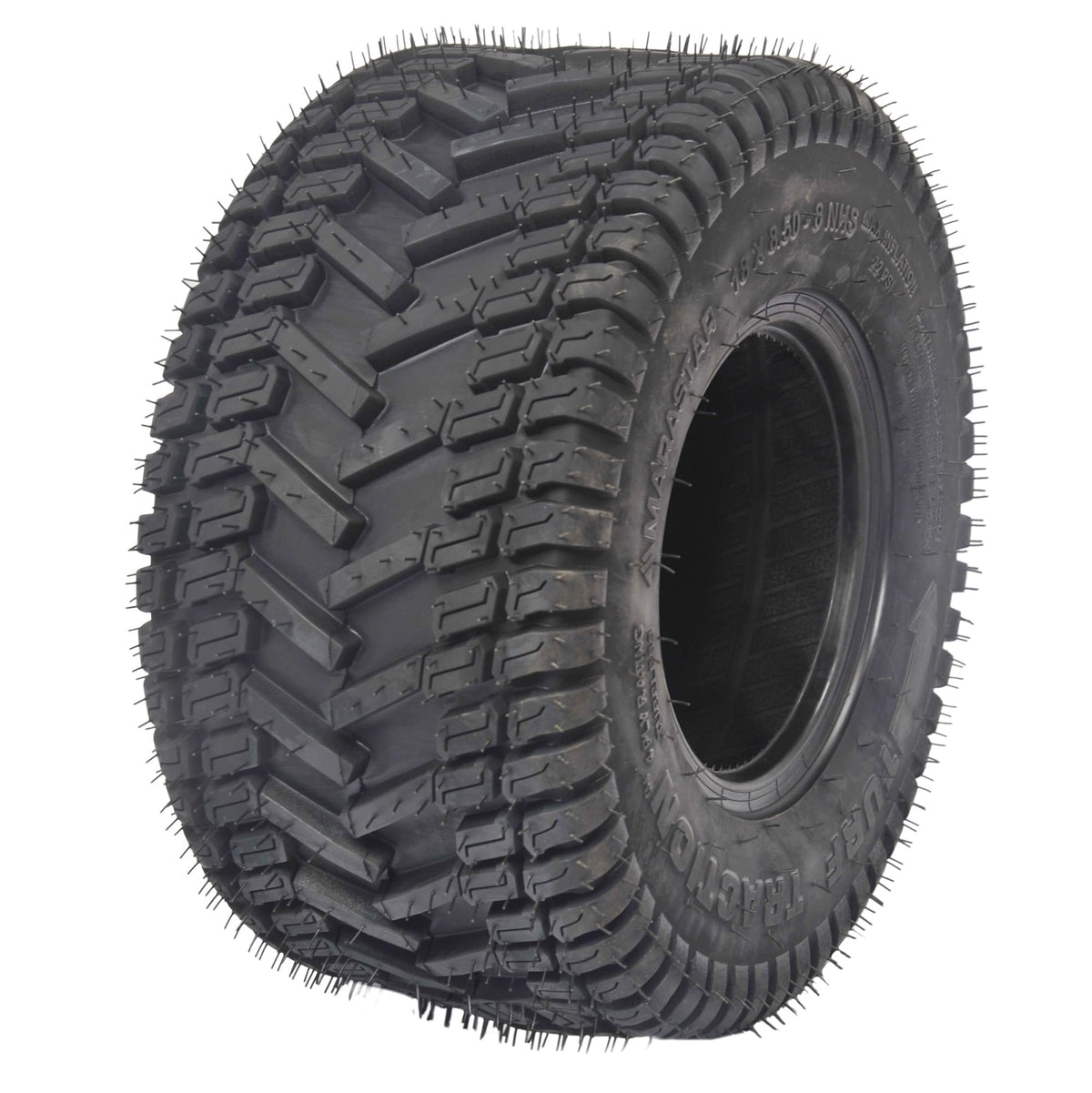 MARASTAR front profile view showing tread and shoulder for stability benefit