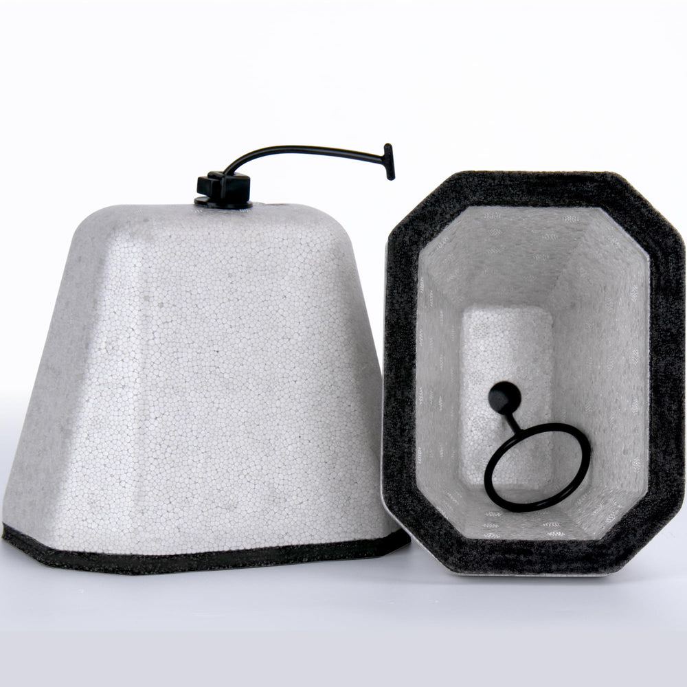 marinexplore front view of foam faucet cover showing protective shape and fit