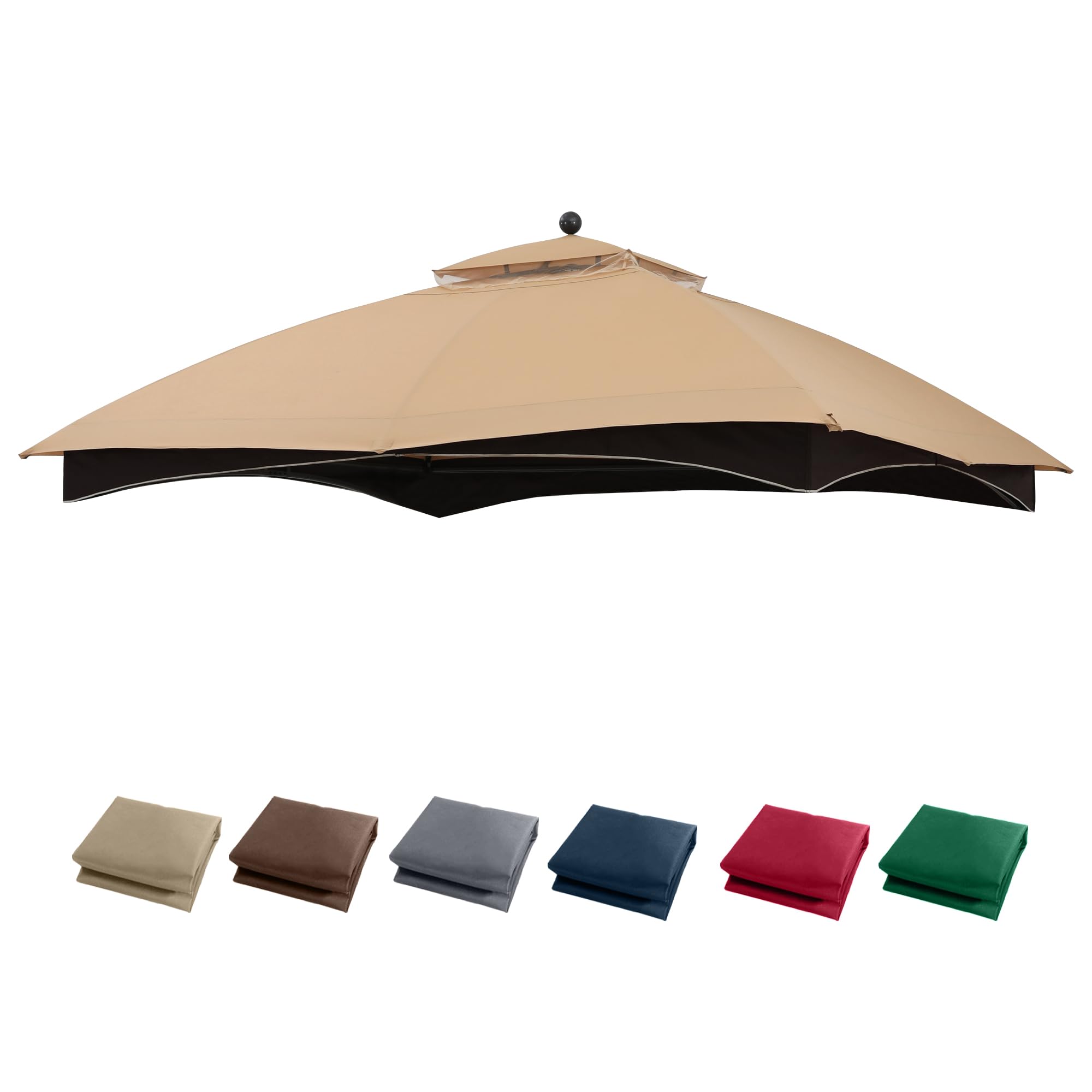 MASTERCANOPY front view beige top showing clean fit and refreshed appearance