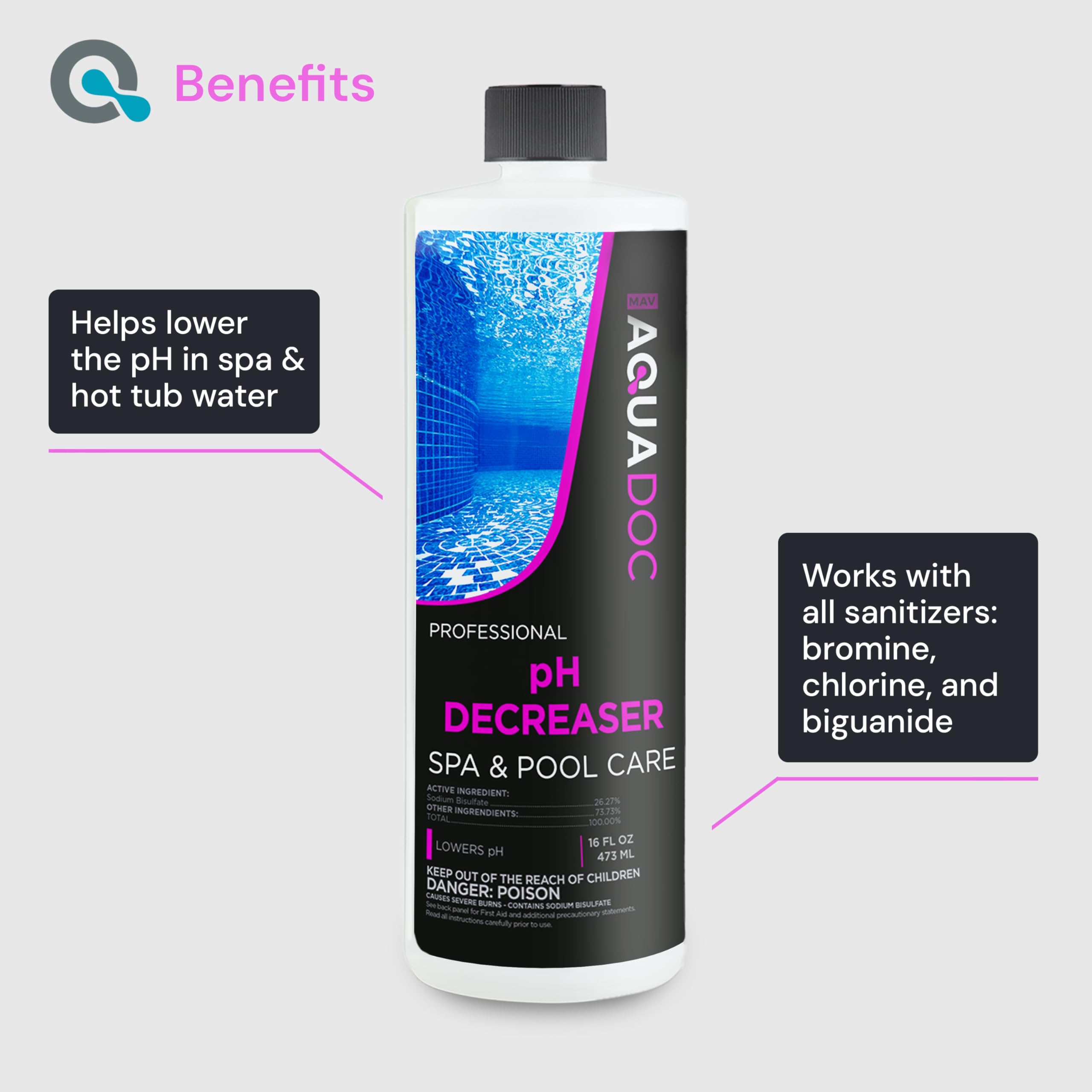 MAV AquaDoc granular powder texture highlighting fast-dissolving formula benefit