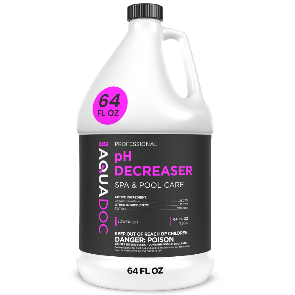 MAV AquaDoc front label showing product name and 64 oz size for clear identification
