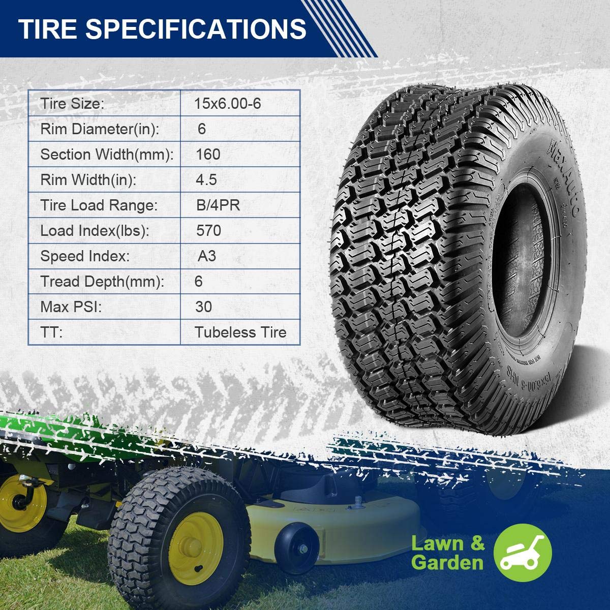 MaxAuto side profile showing size markings and section width, aids fit verification