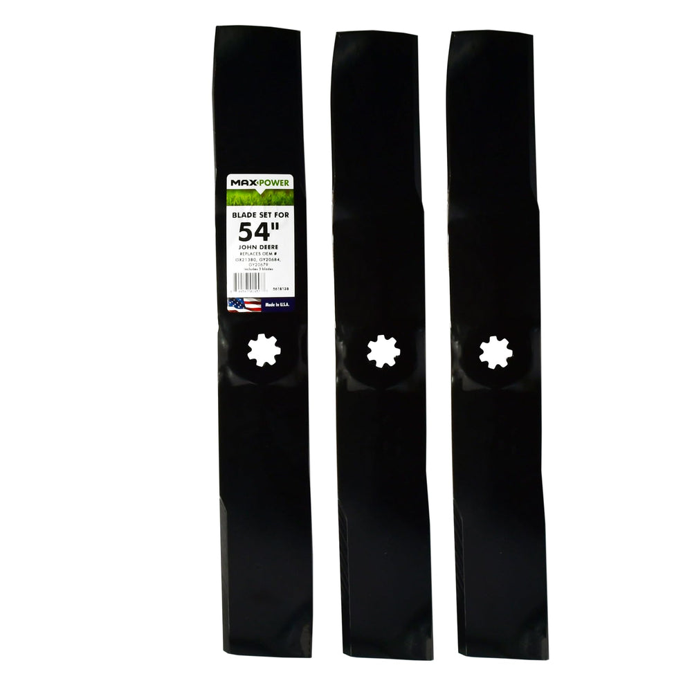 Maxpower 561813B front packaging showing three replacement blades and branding benefit of correct fit