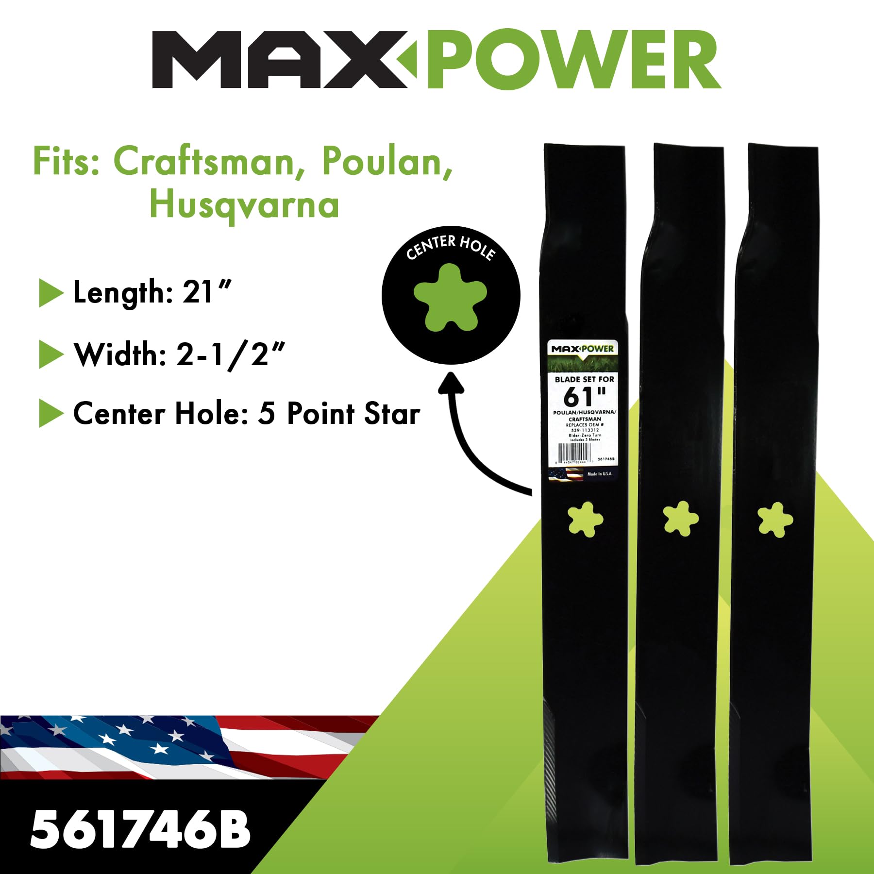 MaxPower blade edge close-up showing sharpness for cleaner cuts