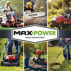 Maxpower blades mounted on a mower deck demonstrating proper installation