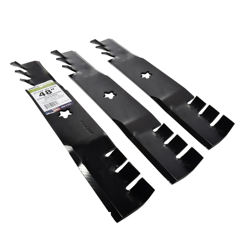 Maxpower three blades flat layout showing balanced matched set benefit