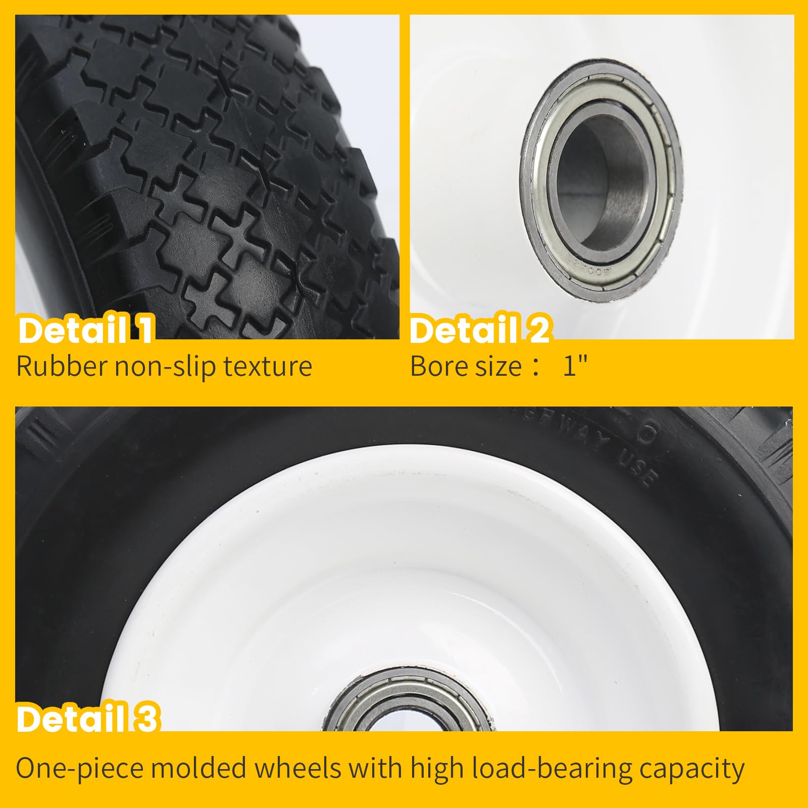 MaxxHaul wheel beside ruler showing 12-inch diameter and scale for fitment