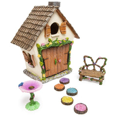 Meadow & Oak fairy house front view showing detailed facade and charm