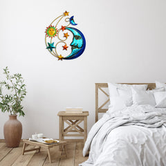 Meduofon in living room styled above sofa adding warmth and personality to interior wall
