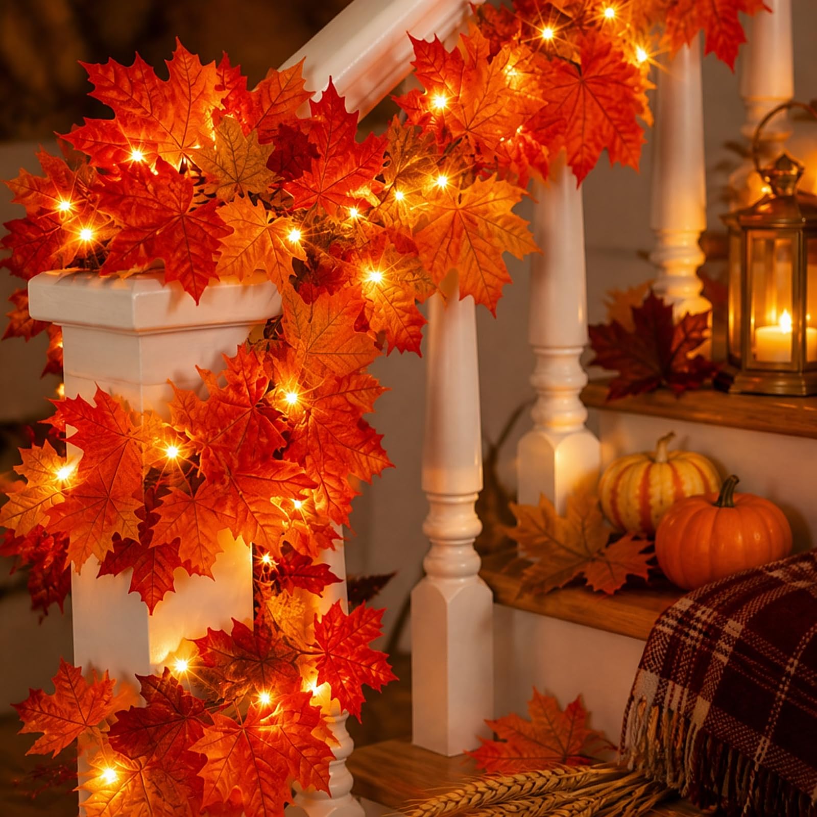 Meknow orange incandescent bulb lit for warm fall ambiance