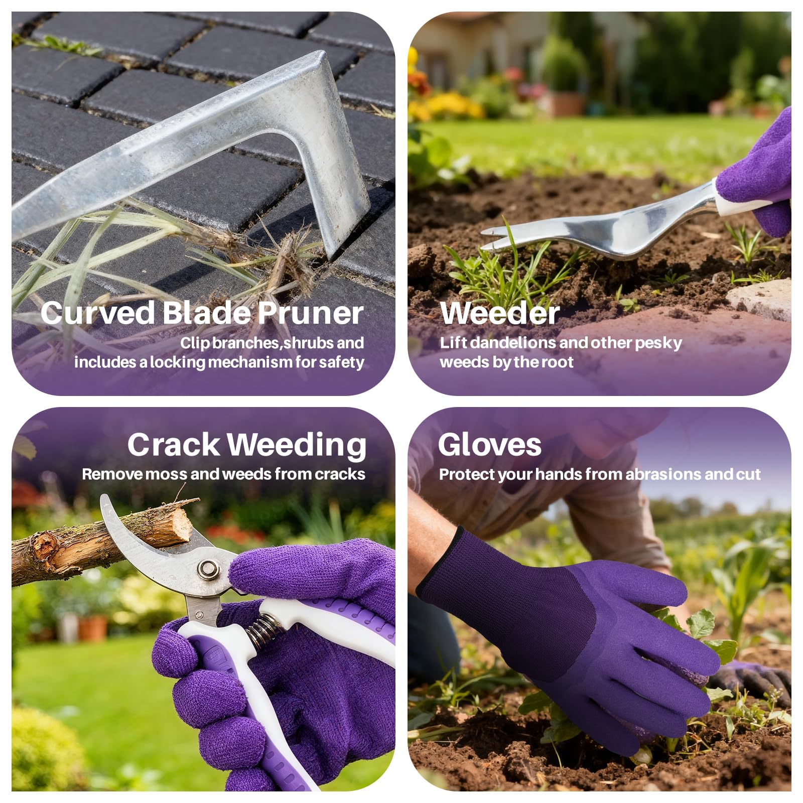 MelonArt tools in use digging and transplanting seedlings for efficient garden work