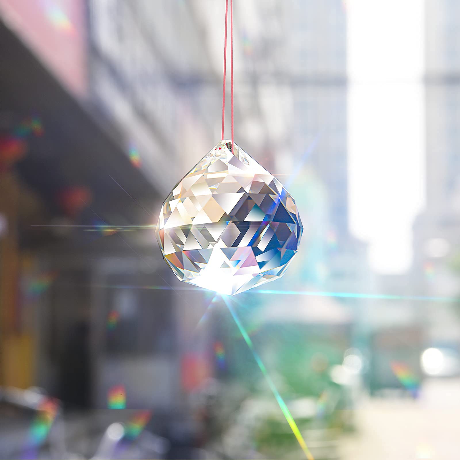 MerryNine installed on a chandelier adding extra sparkle and refracted light to room